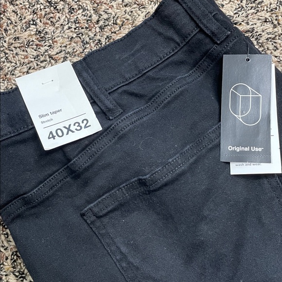 🆕 Original Use Men's Factory Distressed Slim Taper Black Jeans Var Sizes | NWT - Picture 5 of 10